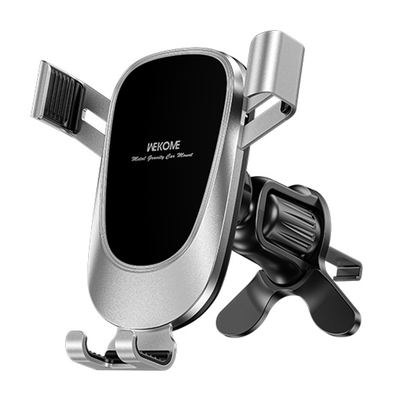 WEKOME WA-S58 K Captain Metal Gravity Car Holder Air Vent Cell Phone Mount Stand - Silver