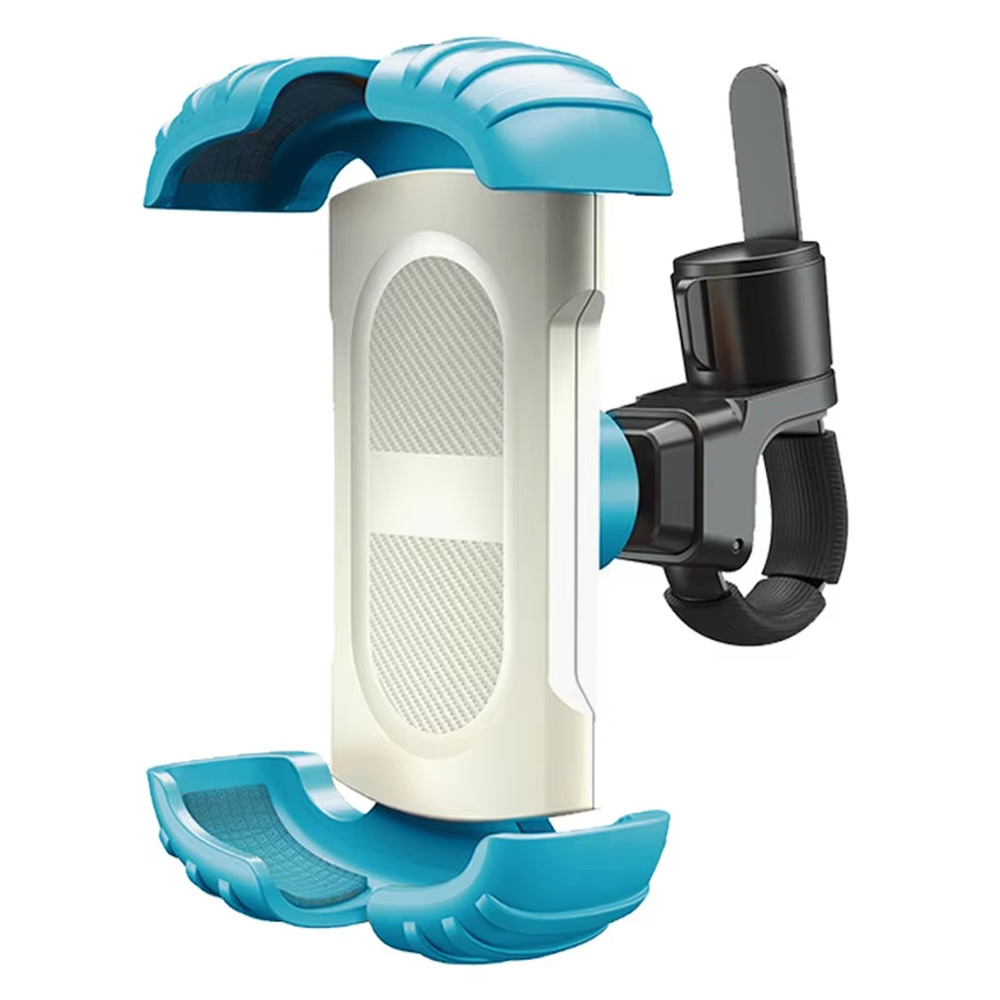 Z012 Motorcycle Bicycle Handlebar Phone Mount 360 Degree Rotation Universal Cellphone Holder - Blue