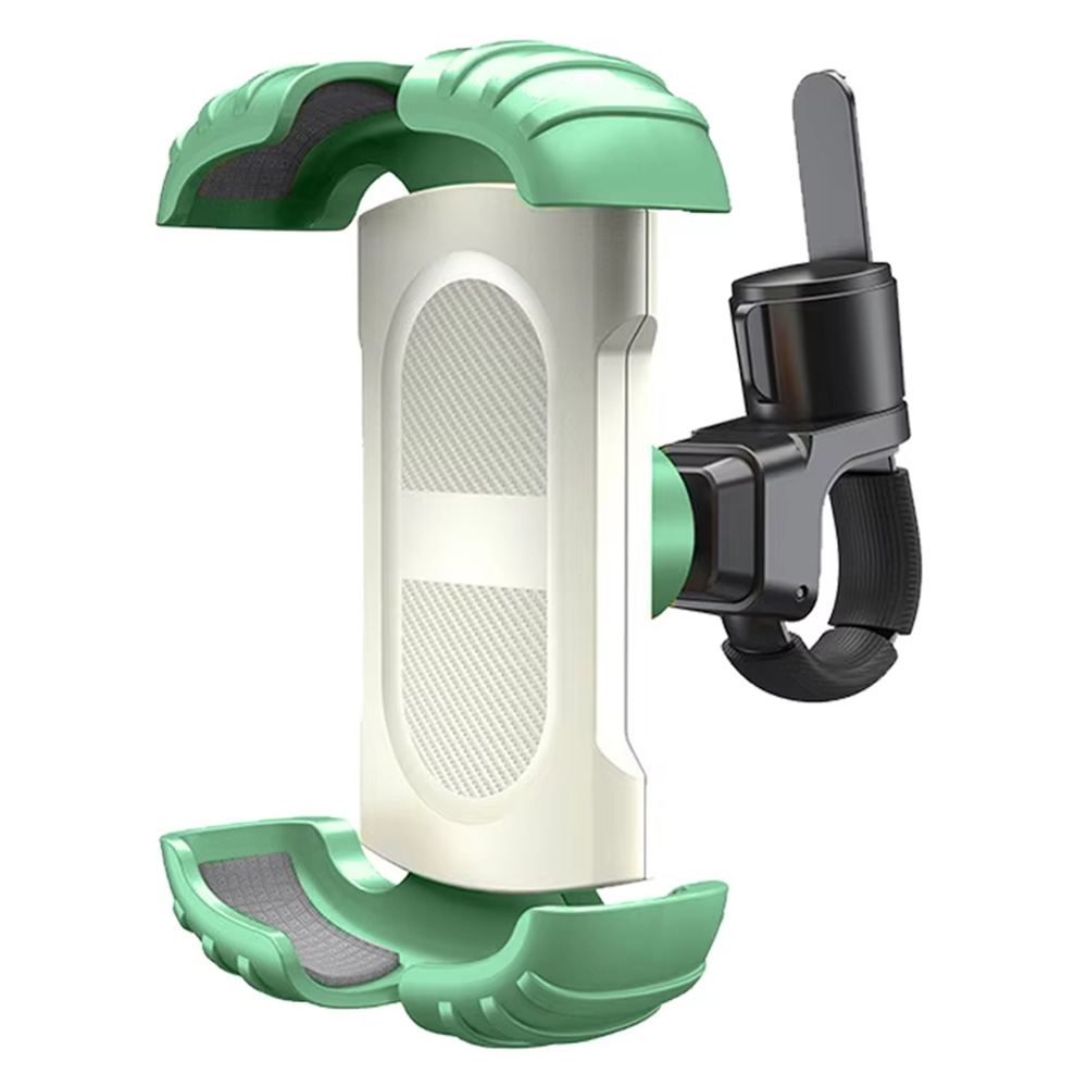 Z012 Motorcycle Bicycle Handlebar Phone Mount 360 Degree Rotation Universal Cellphone Holder - Green