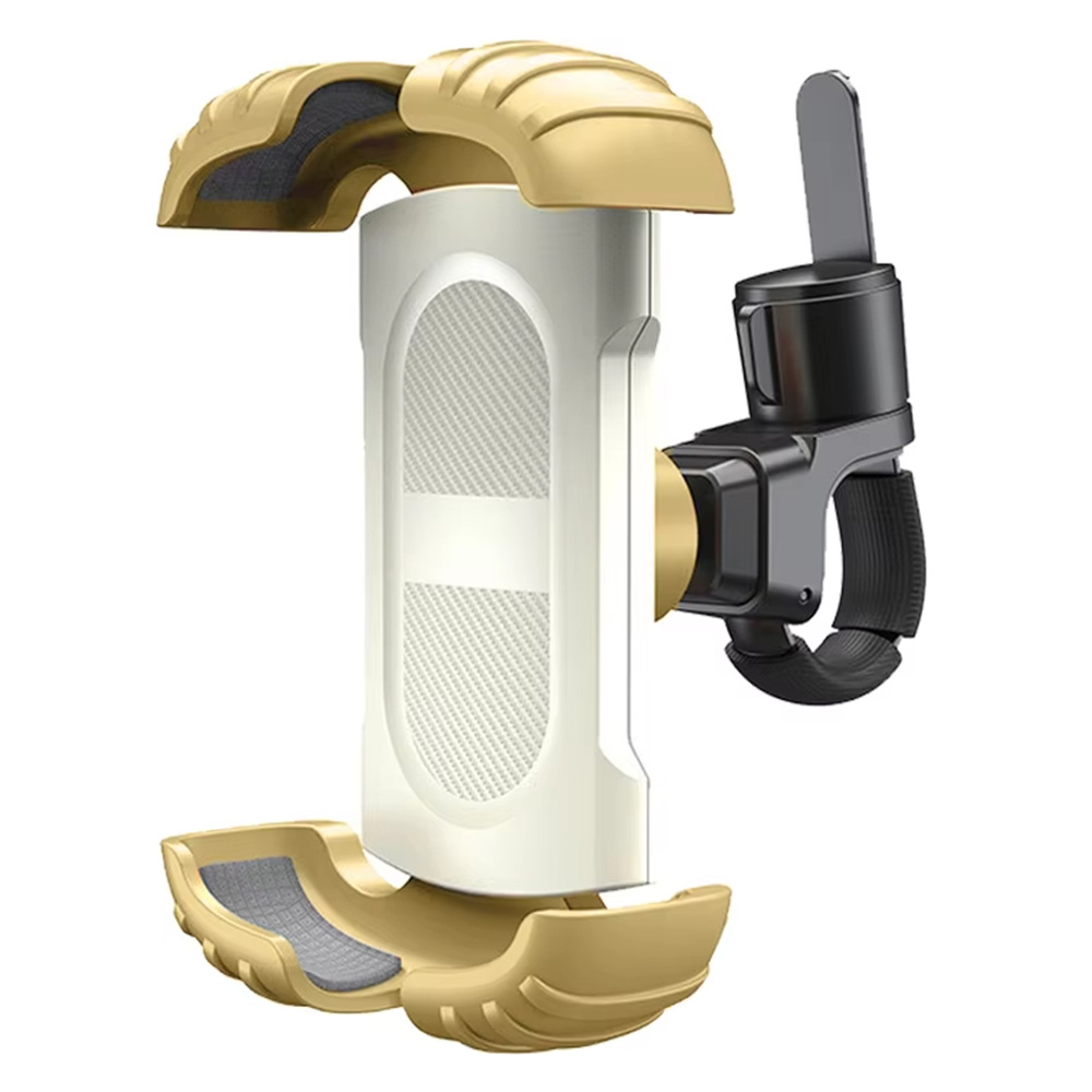 Z012 Motorcycle Bicycle Handlebar Phone Mount 360 Degree Rotation Universal Cellphone Holder - Khaki