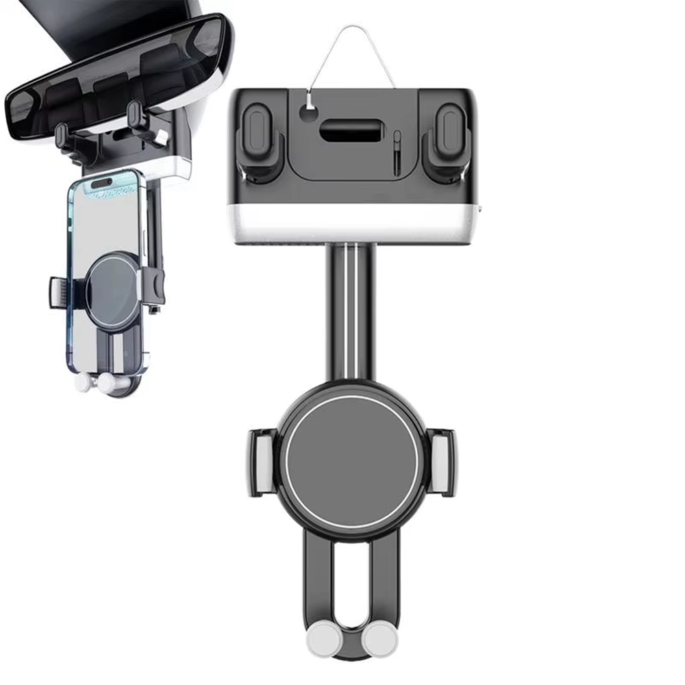 H256 Car Rearview Mirror Phone Holder 360 Degree Rotation Cellphone Navigation Bracket