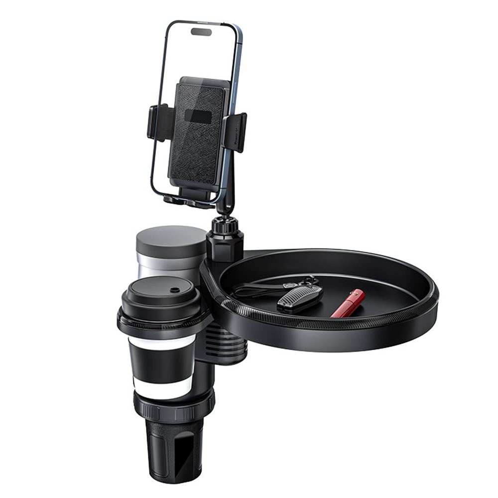 CP242 Car Cup Holder Expansion Tray Universal 4 in 1 Car Phone Holder Cup Holder Tray Stand