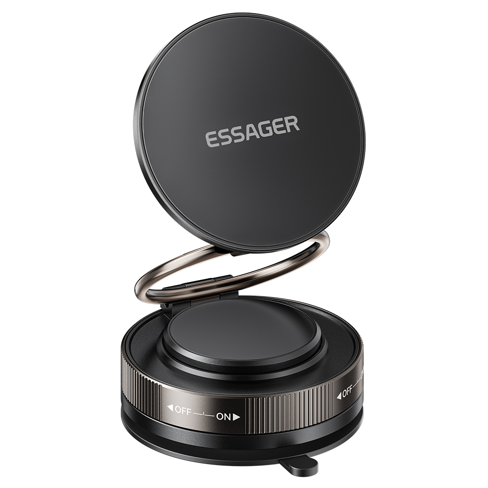ESSAGER Magnetic Phone Mount 360 Degree Rotation Suction Cup Phone Holder for Car Dashboard