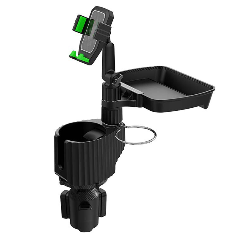 

A10 Autogetränkehalter Kaffeetasse Organizer Telefonständer Food Snack Tablett Autohalterstange Rack - Grün