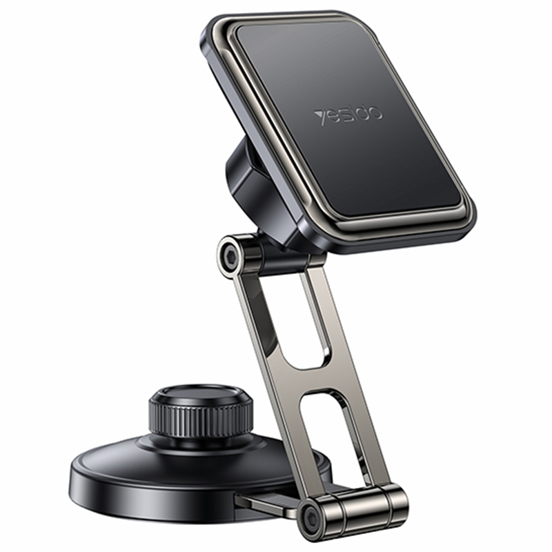 YESIDO C264 Dual Shaft Car Dashboard Monitor Mount Magnetic Phone Holder Adjustable Cellphone Stand