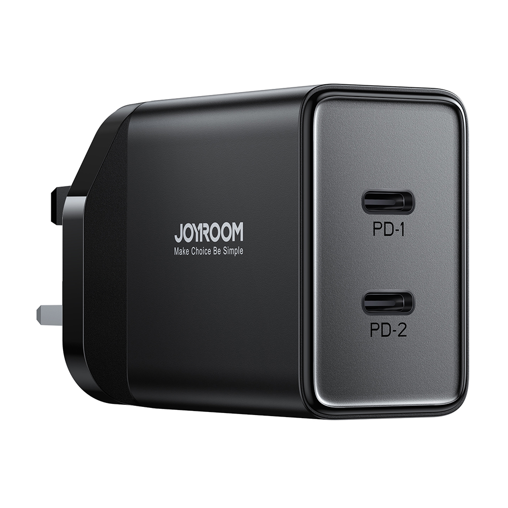 JOYROOM TCF09 Type-C Dual Port Charging Block PD 40W Fast Charger Wall Power Adapter  UK Plug