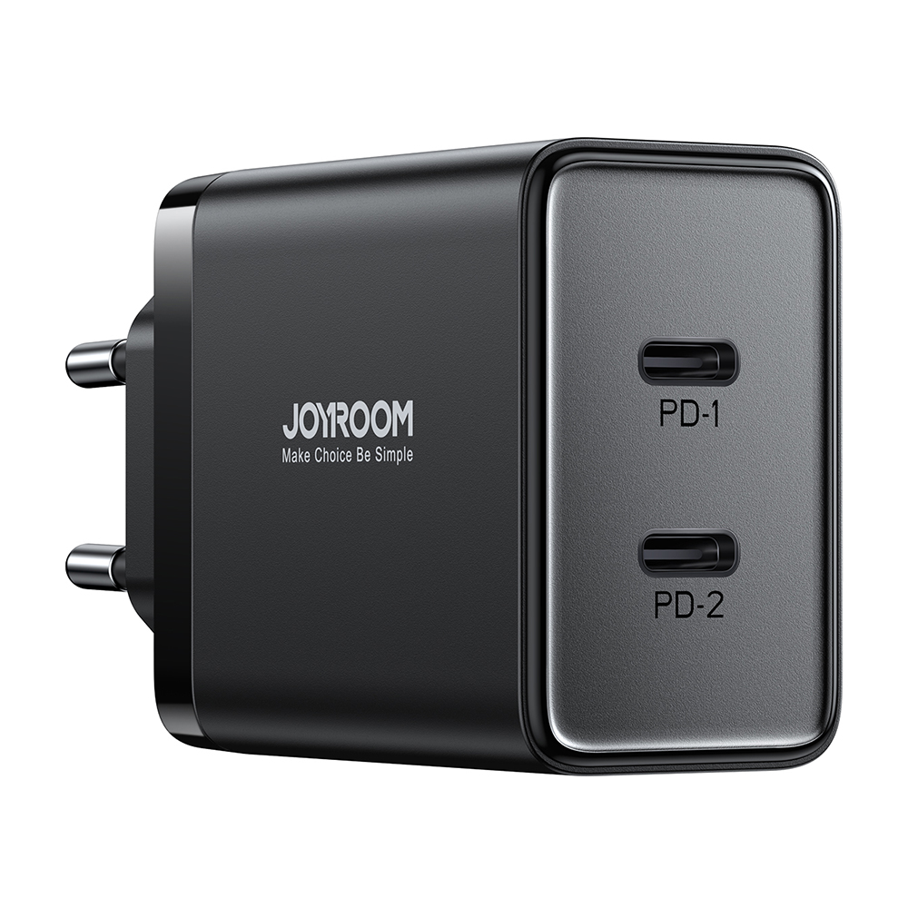 

JOYROOM TCF09 PD 40W Fast Charger Portable Power Adapter Type-C Dual Port Charging Block, EU Plug, Universal
