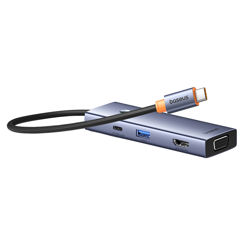 

Baseus Ultrajoy Series 7 Ports Type-C Hub Dock Station USB-C до HD 4k При 60 Гц+vga+usb 3.0x4+PD