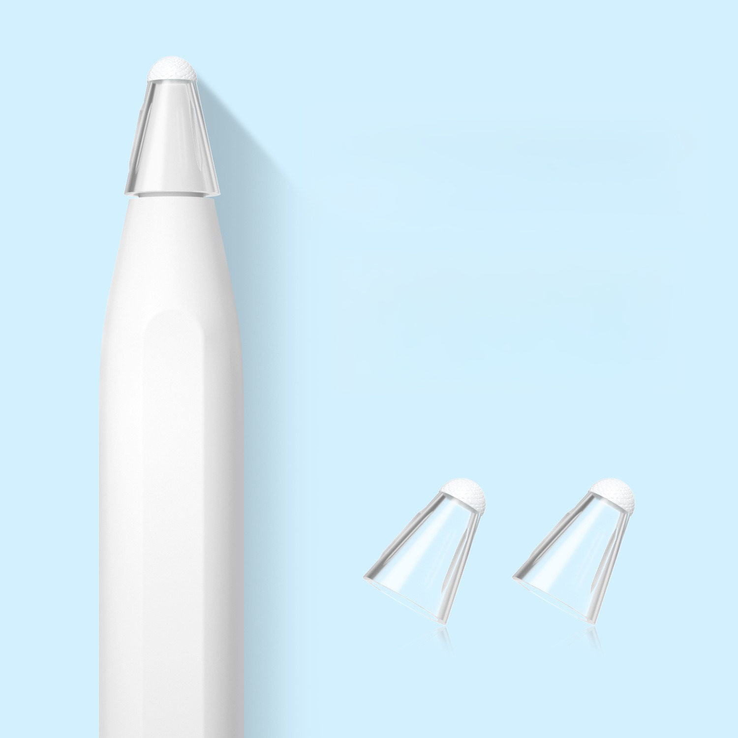 4Pcs For Huawei M-Pencil 3rd Generation / 2nd Generation / 1st Generation / Apple Pencil (2nd Generation) / (1st Generation) Pen Tips Cover - Transpar