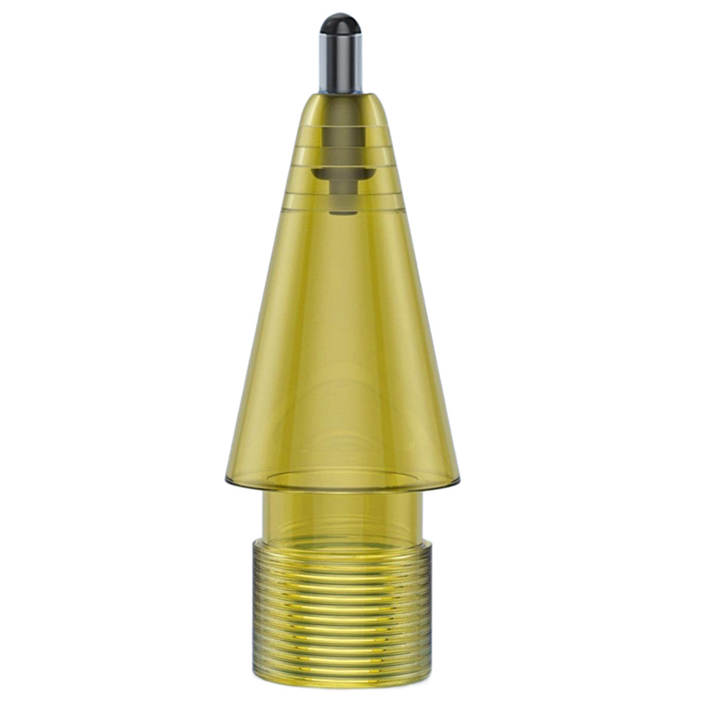 For Apple Pencil (2nd Generation) / Pencil (1st Generation) / Pencil (USB-C) / Pencil Pro Tips 2B Damping Silent - Fine Point / Transparent Yellow