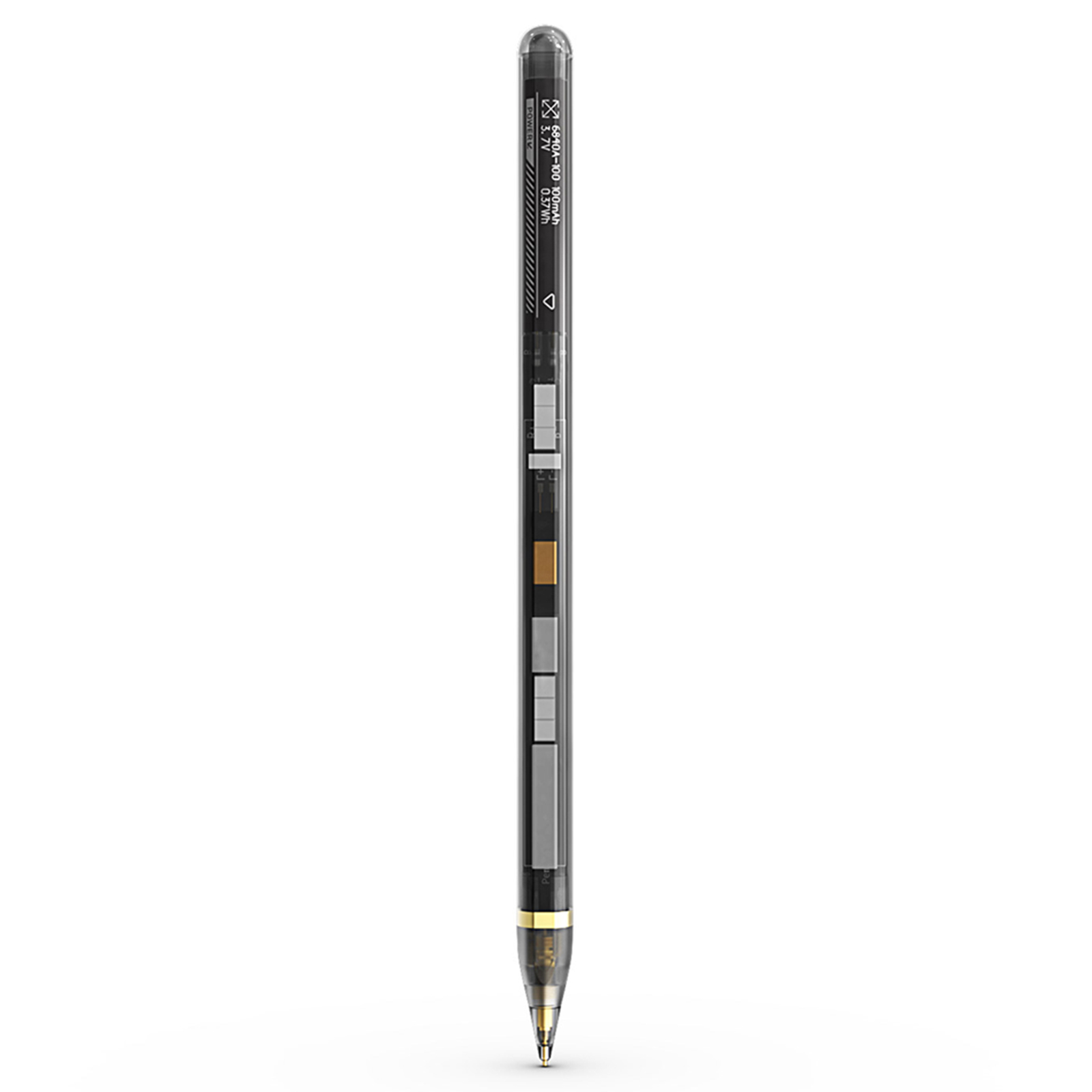 10Pro Transparent Capacitive Pen Portable Slim Stylus Pencil for Writing Drawing - Black