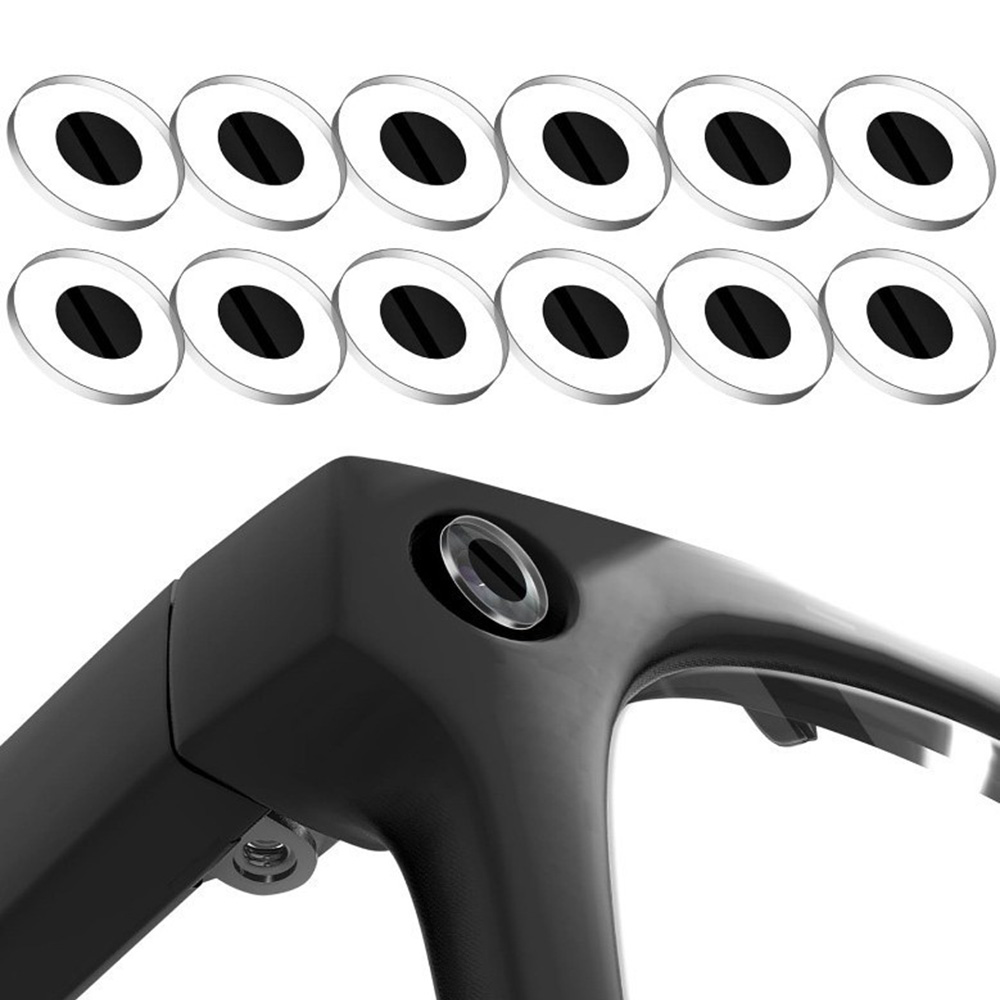 12Pcs For Meta Smart Glasses Metal Frame LED Light Blocking Sticker Glasses Accessories - Black