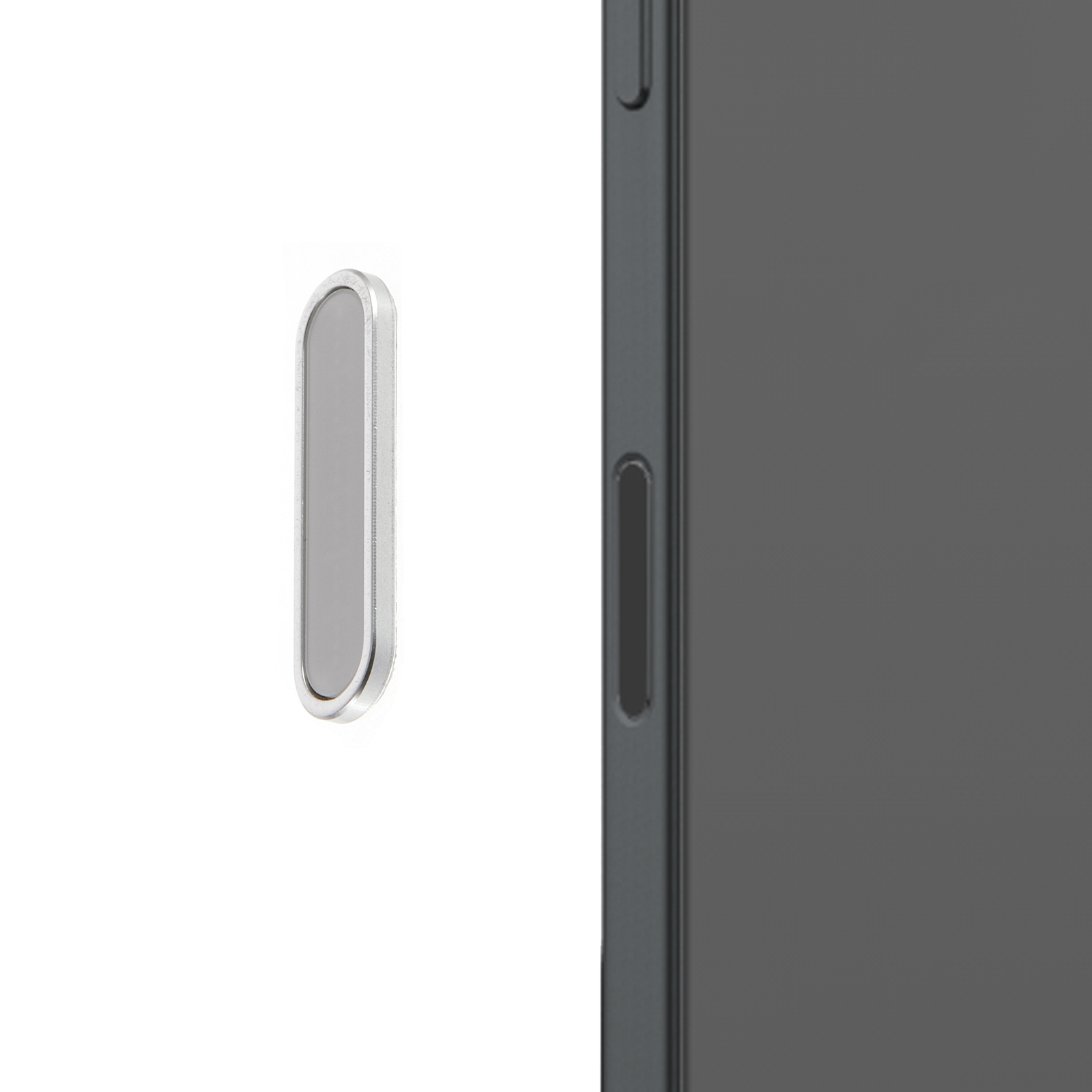 Camera Control Capture Button For iPhone 16 / 16 Plus / 16 Pro / 16 Pro Max Support Control Zoom Click Slide - Silver