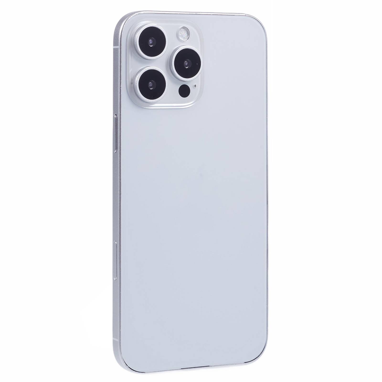 For iPhone 16 Pro Fake Phone Model Black Screen Not Real Smartphone Display (Without Logo) - White