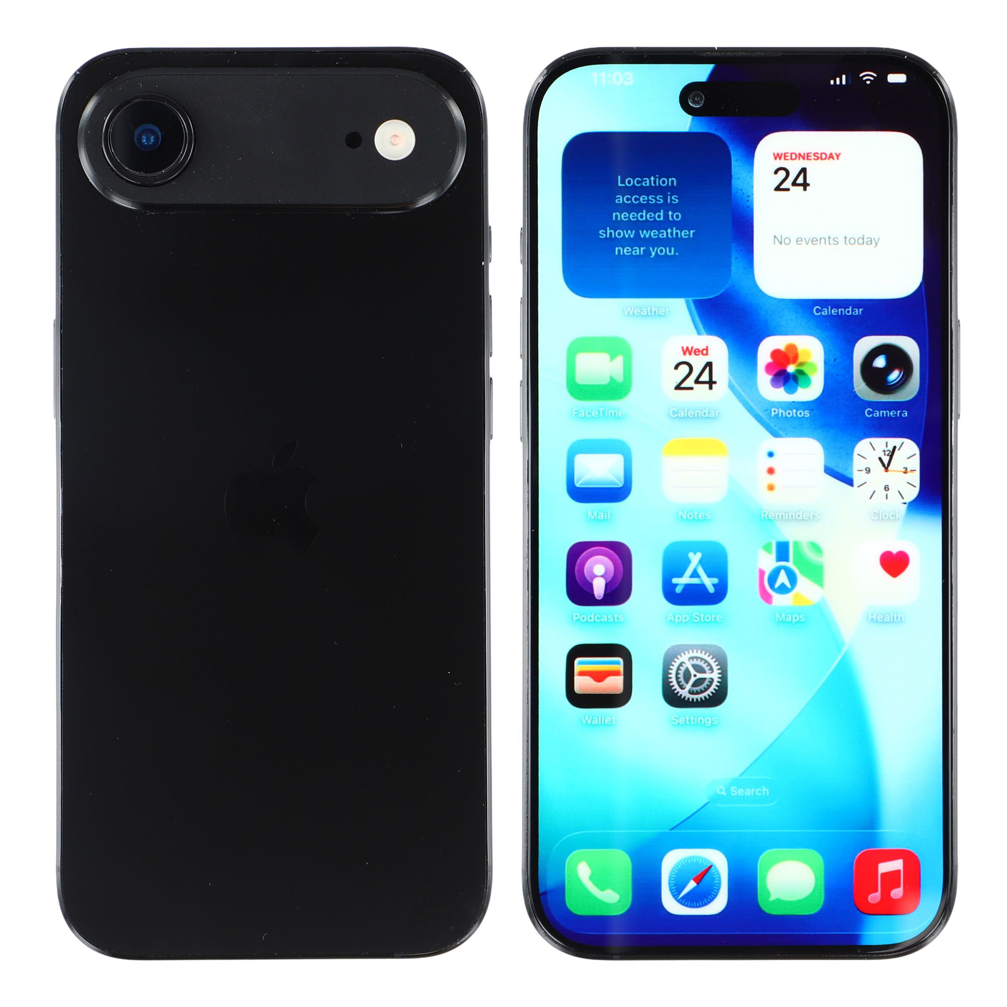 For iPhone Air Color Screen Dummy Phone Shooting Counter Display Toys (Without Logo) - Black