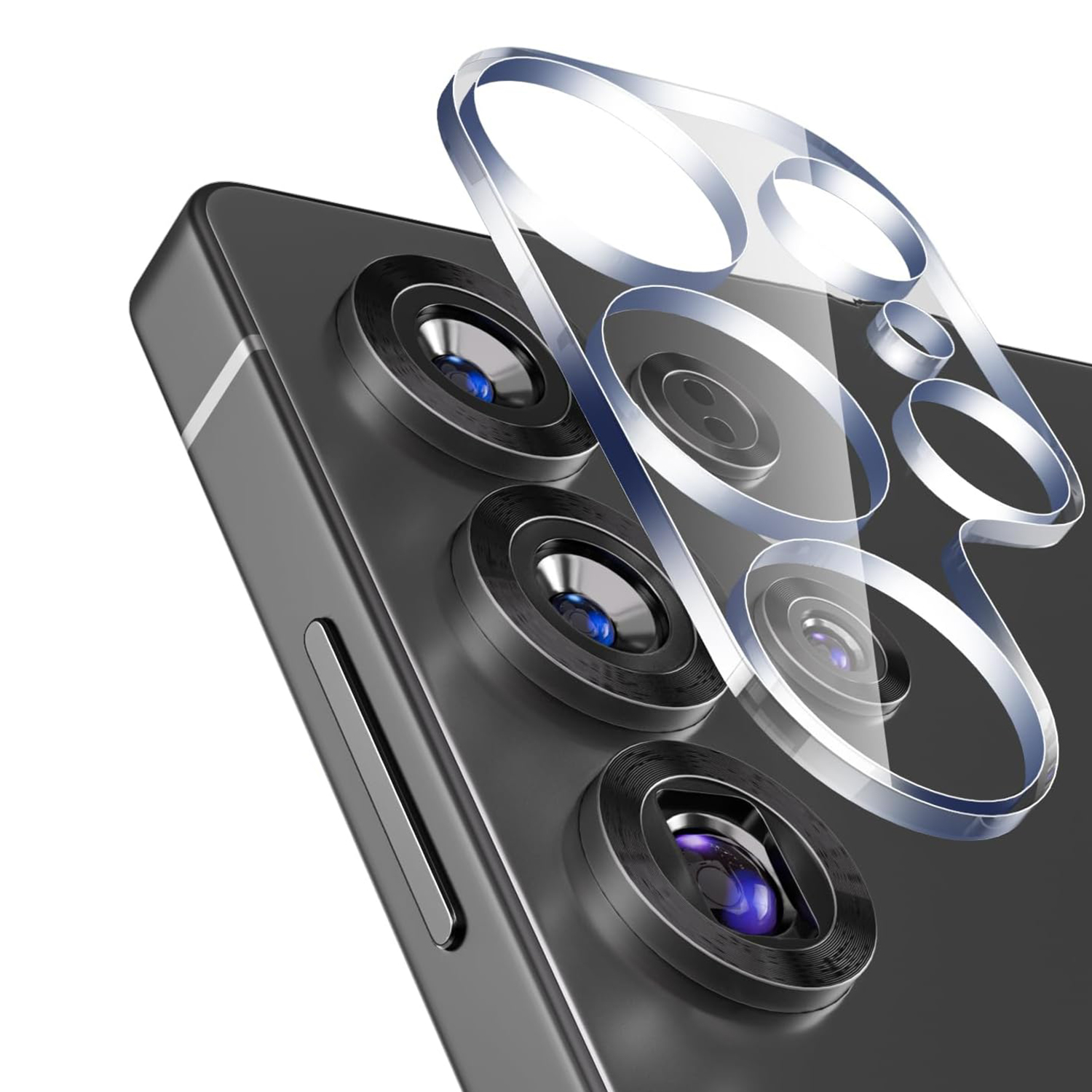 KALEBOL KLB-LPC001 For Samsung Galaxy S25 Ultra One-Piece Phone Lens Film Clear Tempered Glass Lens Protector
