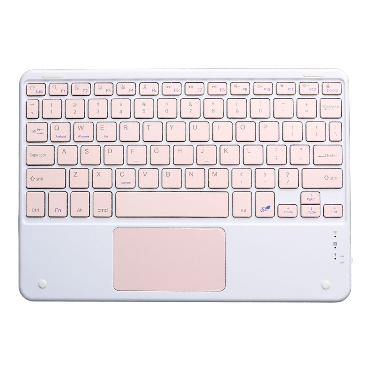 Ultra Thin Wireless Keyboard Magnetic Bluetooth-compatible 5.2 Keyboard with Smart Gesture Control Touchpad - Pink