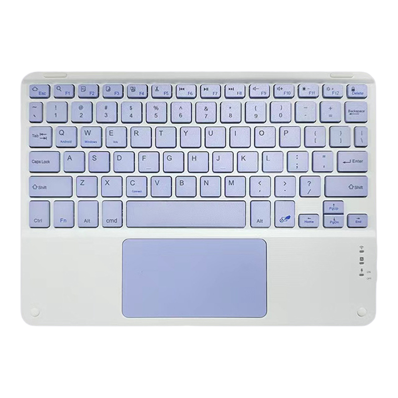 Ultra Thin Wireless Keyboard Magnetic Bluetooth-compatible 5.2 Keyboard with Smart Gesture Control Touchpad - Lavender Purple