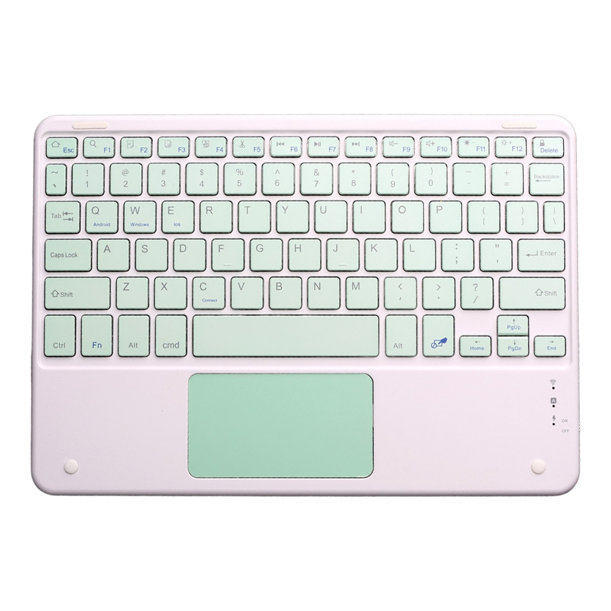 Ultra Thin Wireless Keyboard Magnetic Bluetooth-compatible 5.2 Keyboard with Smart Gesture Control Touchpad - Midnight Green
