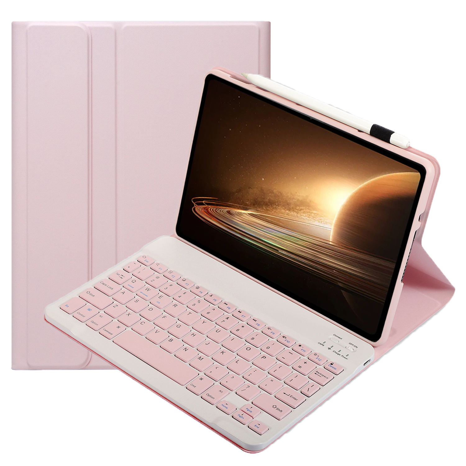 

Op13 Für Oppo Pad 2 Soft Tablet Hülle Mit Bluetooth -tastaturständer Lederabdeckung - Rosa, Oppo Pad 2