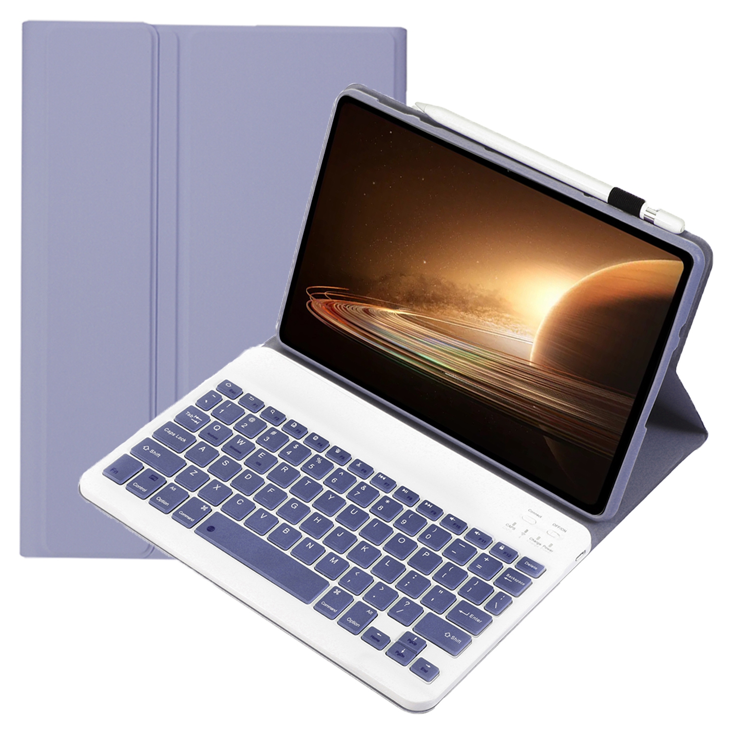 

Op13 Für Oppo Pad 2 Soft Tablet Hülle Mit Bluetooth -tastaturständer Lederabdeckung - Lila, Oppo Pad 2