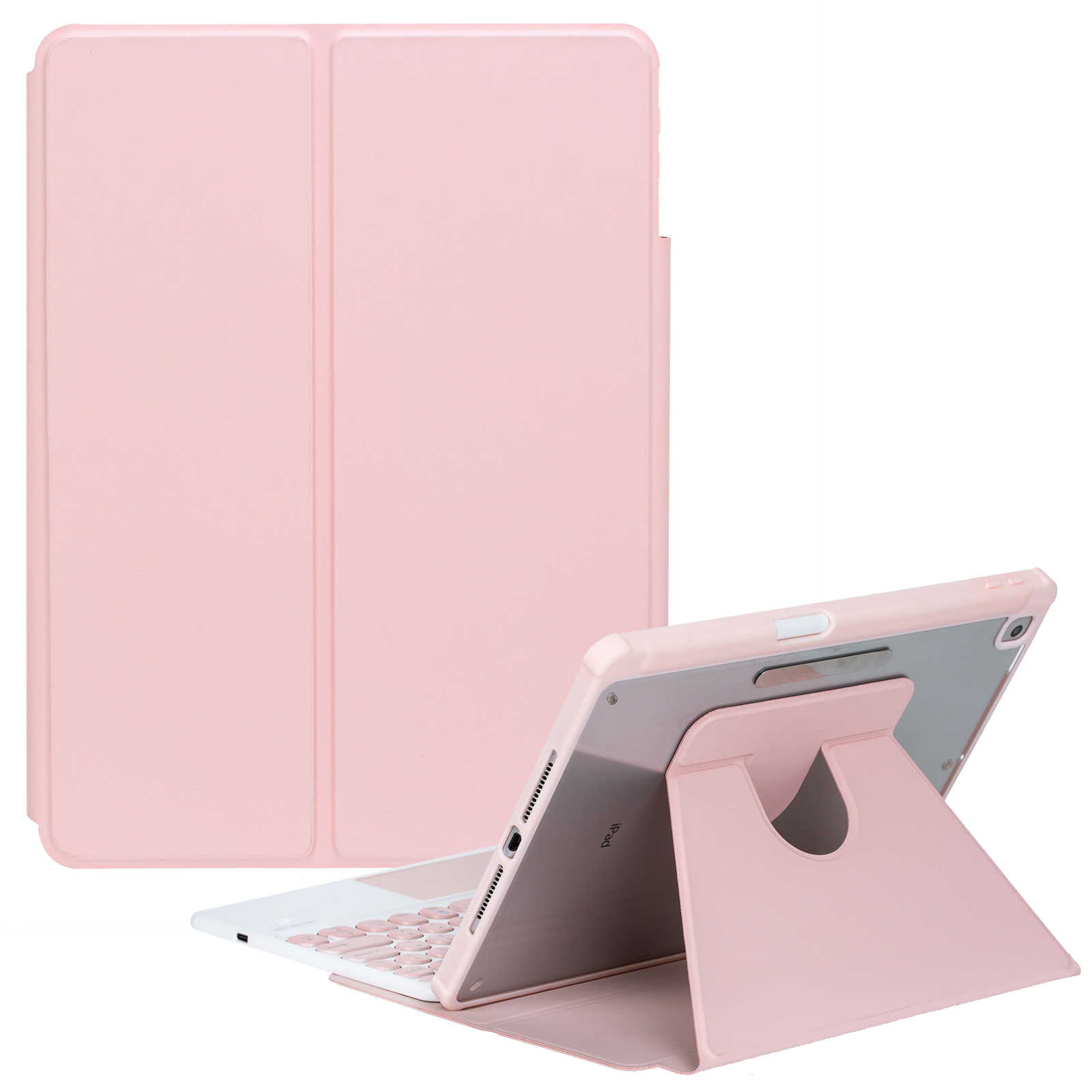 

YL10-A Für Ipad 10.9 (2022) Stoßdichtungssicherer Tablet Lederhülle + Bluetooth-tastatur Mit Touchpad - Rosa, iPad 10.9 (2022)