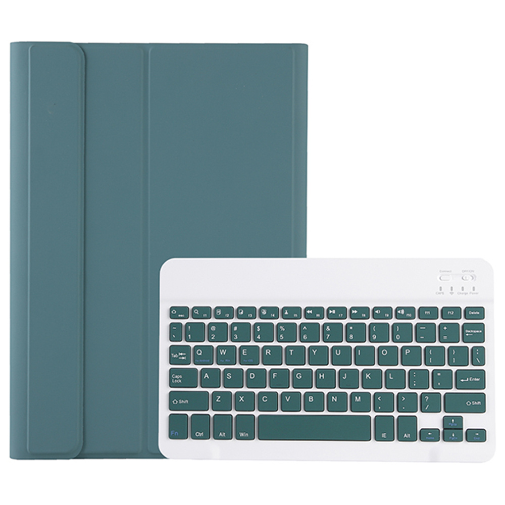 

A710b Für Samsung Galaxy Tab S9 X710 / X716b / X718U Bluetooth Tastatur Schutzhülle PU+TPU Flip Tablet Deckung Mit Stiftsteckplatz - Dunkelgrün, Galaxy Tab S9