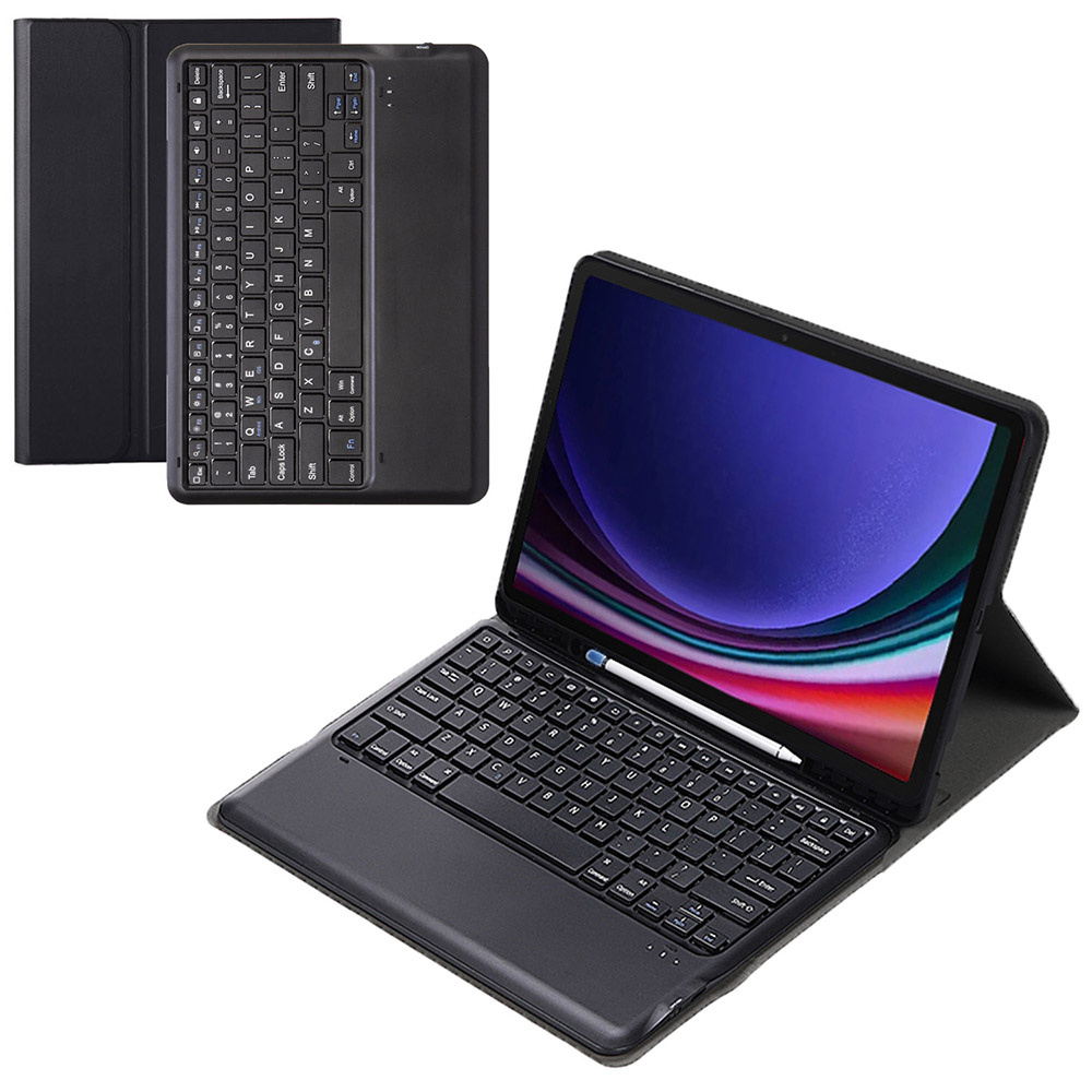 

A810b Für Samsung Galaxy Tab S9+ X810 / X816 / X818 Abnehmbarer Bluetooth -tastaturhülle Stoßdichter Tablet -tablet -abdeckung Mit Stiftschlitz - Schwarz, Galaxy Tab S9+