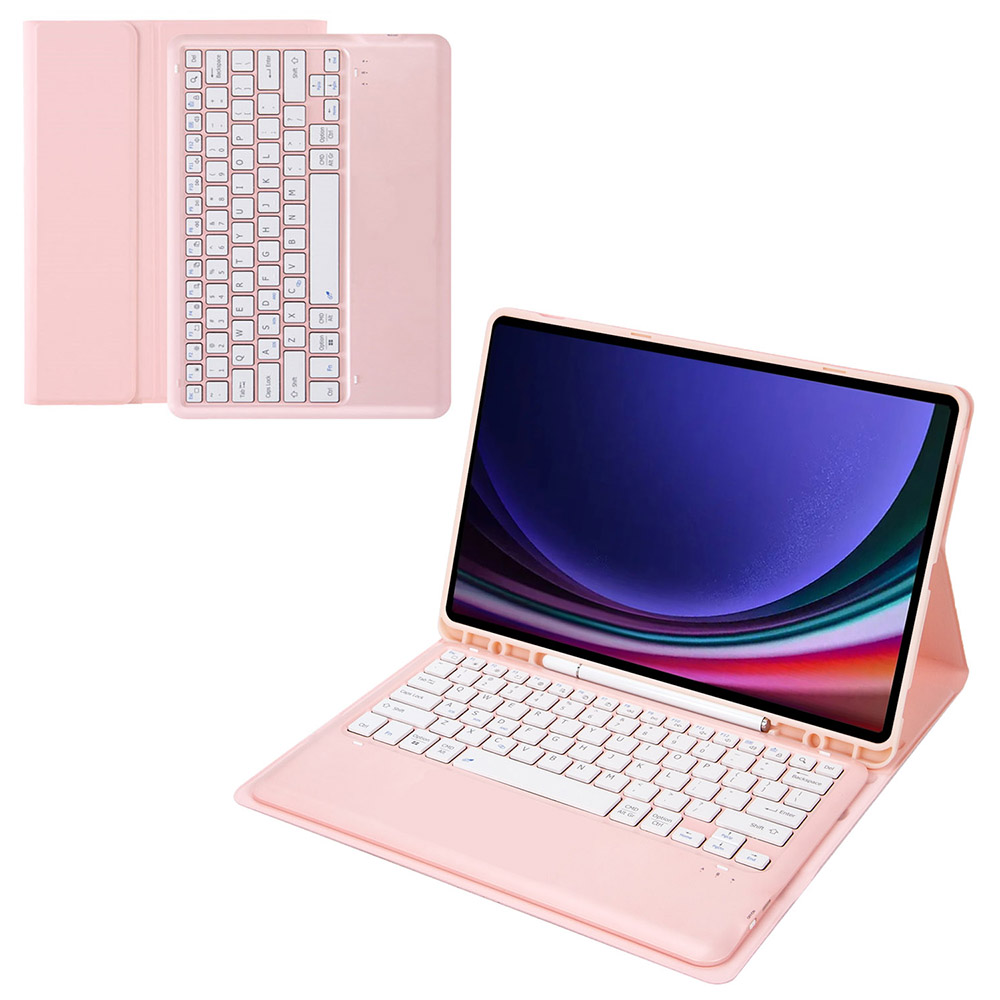 

A810b Für Samsung Galaxy Tab S9+ X810 / X816 / X818 Abnehmbarer Bluetooth -tastaturhülle Stoßdichter Tablet -tablet -abdeckung Mit Stiftschlitz - Rosa, Galaxy Tab S9+