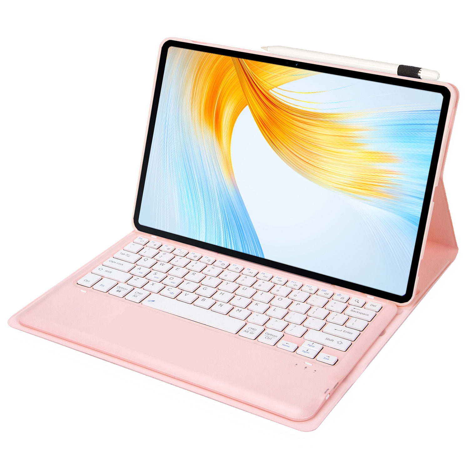 

AH16 Für Honor MagicPad 13 Abnehmbarer Bluetooth-tastatur Smart Case Stand Ultra-slim Tablet Cover - Rosa, Honor MagicPad 13