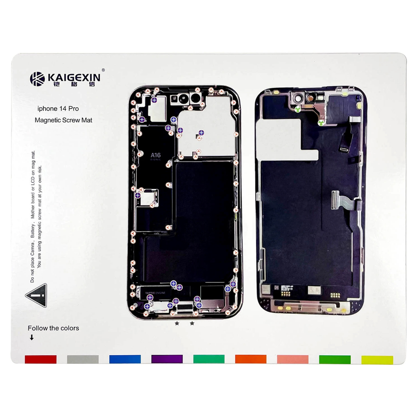 Magnetic Screw Mat for iPhone 14 Pro Work Pad Phone Repairing Tool Mat