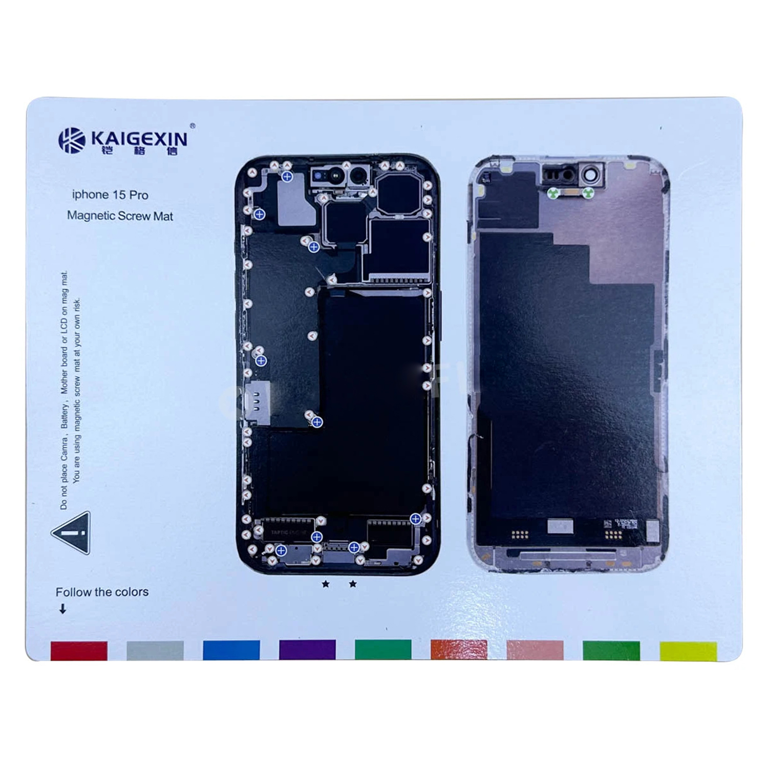 Magnetic Screw Mat for iPhone 15 Pro Work Pad Phone Repairing Tool Mat