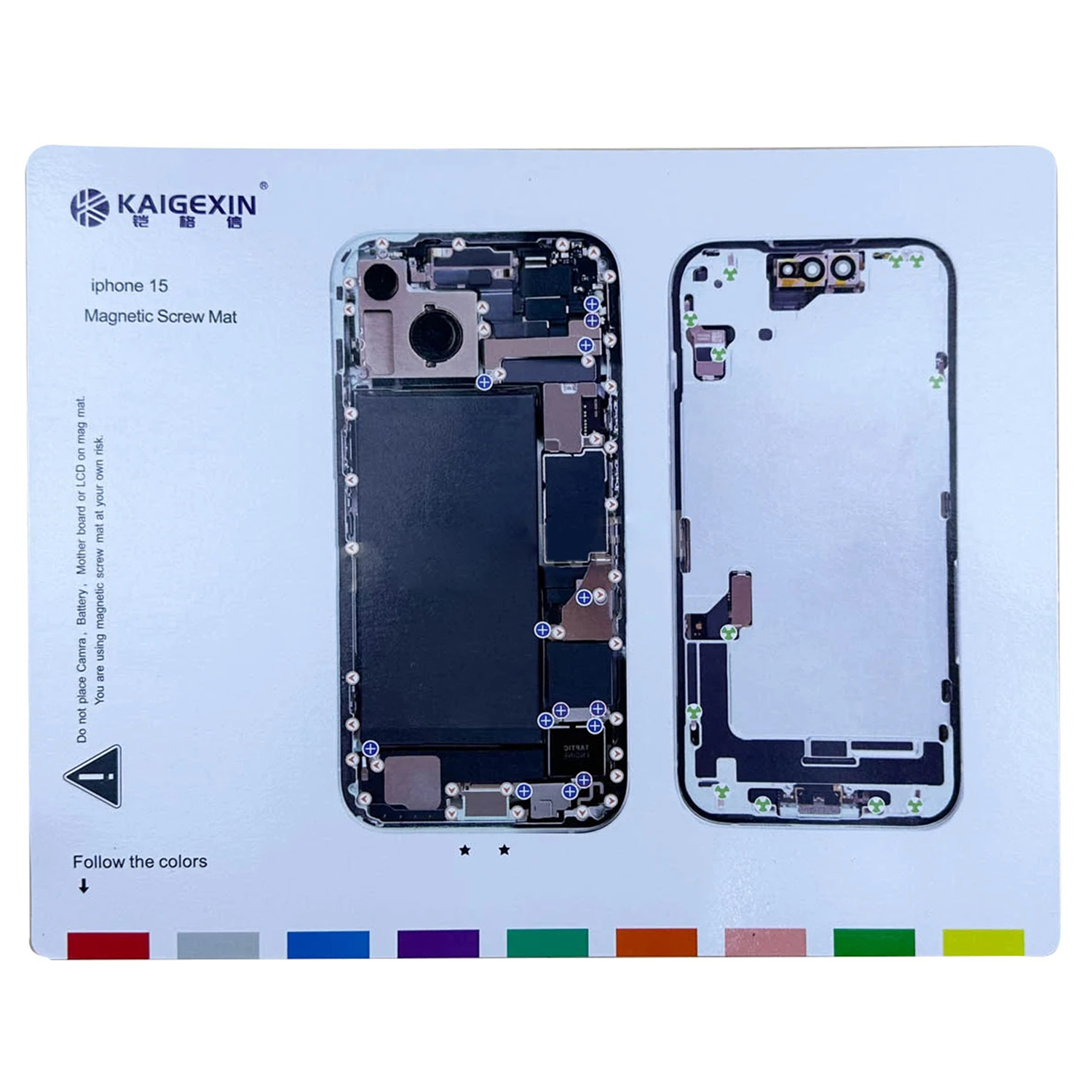 Magnetic Screw Mat for iPhone 15 Work Pad Phone Repairing Tool Mat