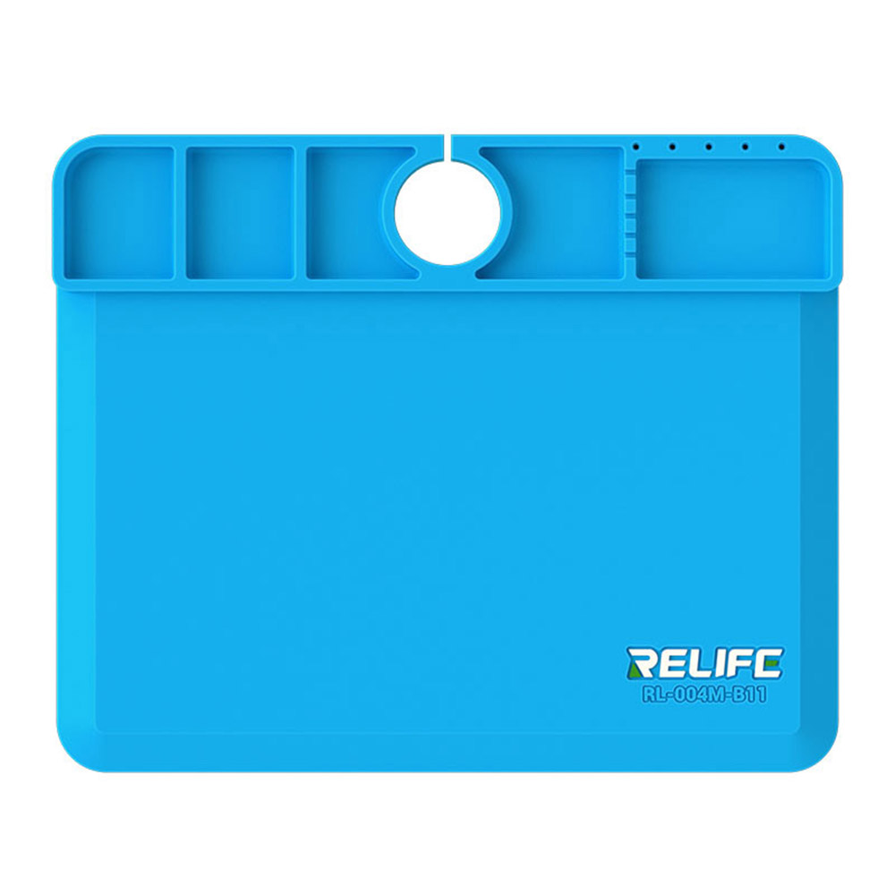 RELIFE RL-004M-B11 Microscope Base Silicone Pad High Temperature Resistance 500℃ Mat - Blue