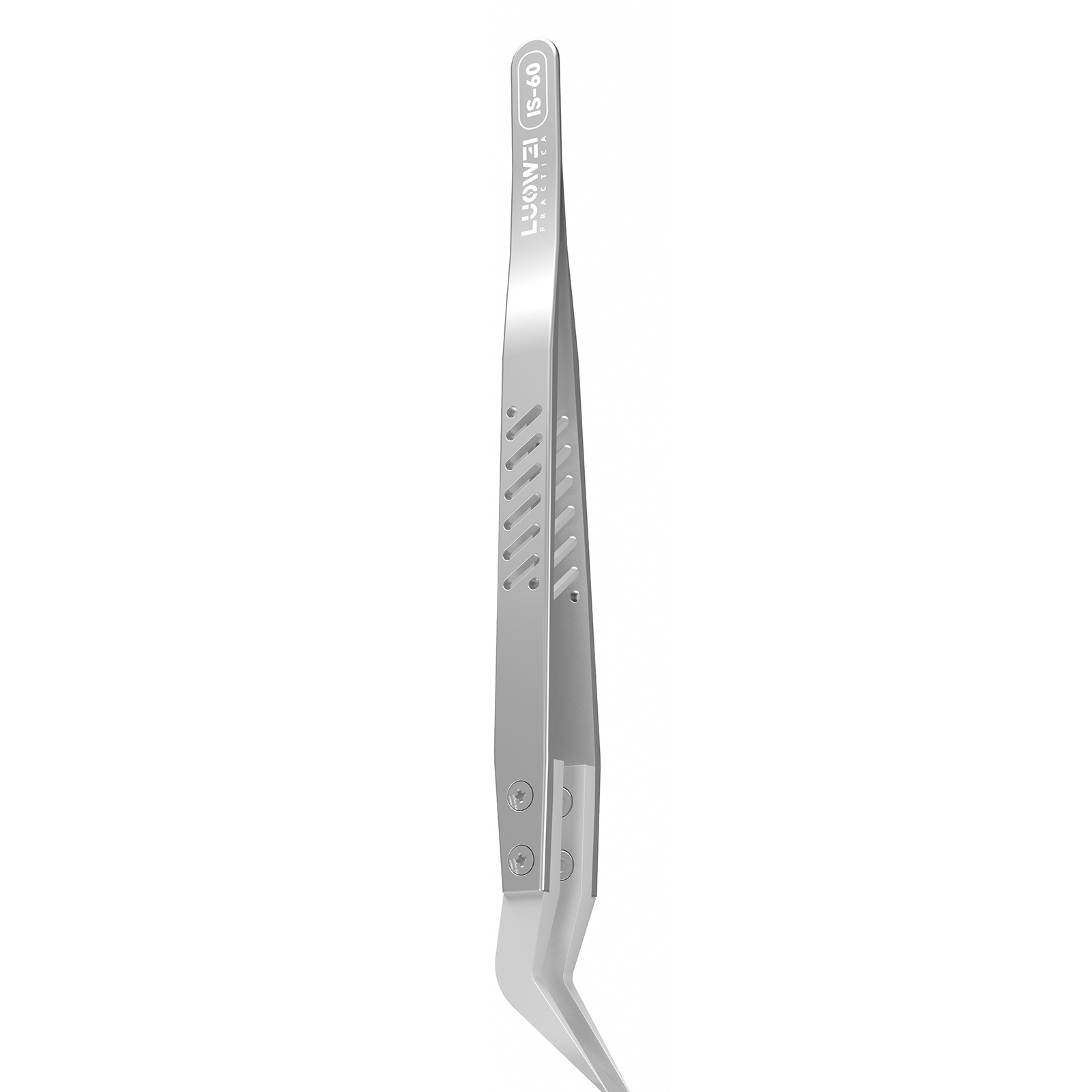 LUOWEI Hard Insulated Ceramic Tweezers for Circuit Board Repair - IS-60 Curved Tip