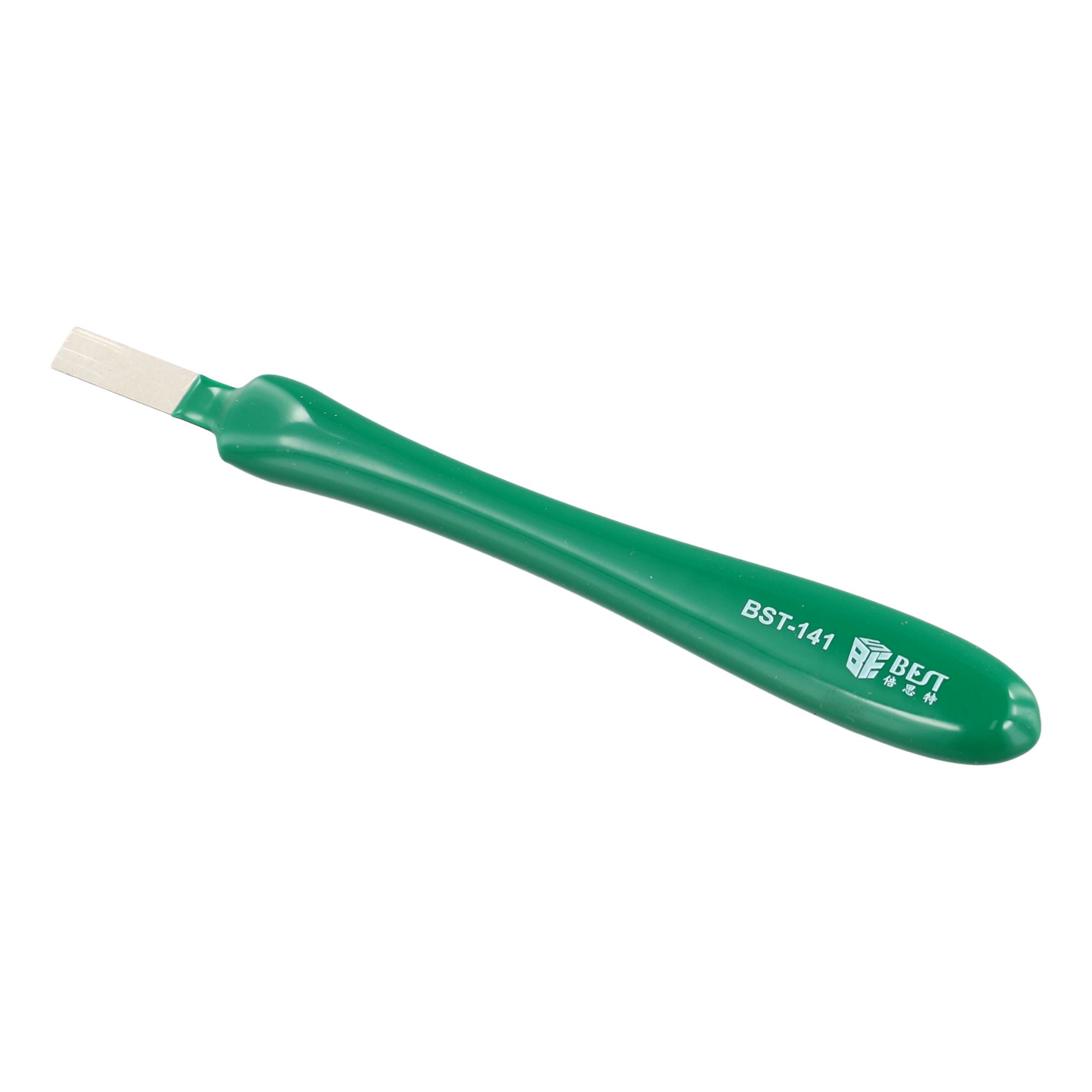 BEST BST-141 Non-Magnetic Metal Scraper Pry Tool with Rubber Handle for Adhesive Removal  /  Tin Scraping