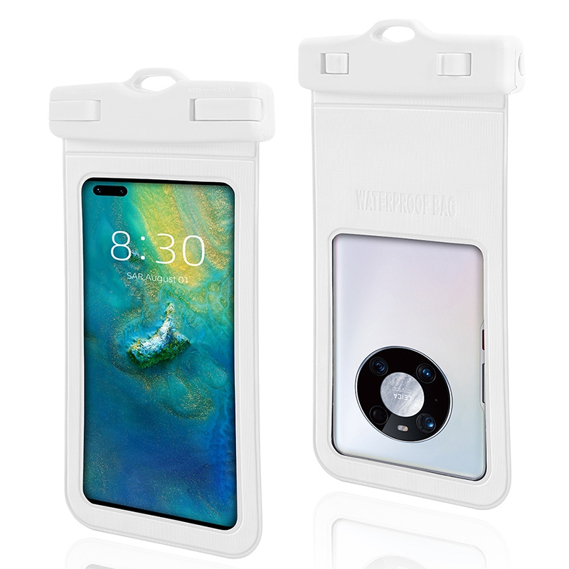 

IPX8 Wasserdichtes Telefongehäuse Transparenter Trockenbeutel Mit Lanyard Für Mobiltelefone Unter 7 Zoll - Weiß, Universal