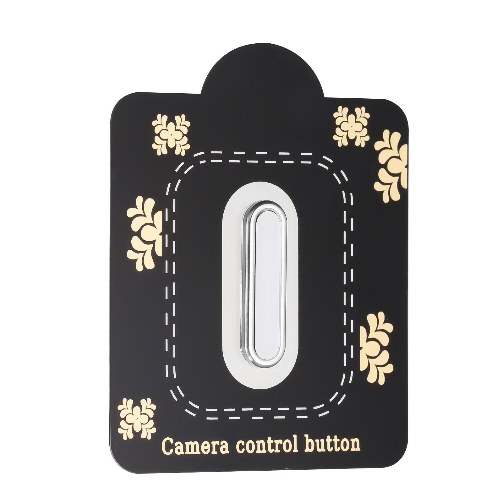 Camera Control Button For iPhone 16 / 16 Plus / 16 Pro / 16 Pro Max Sensitive Smart Control Capture Button Protector - White+Silver