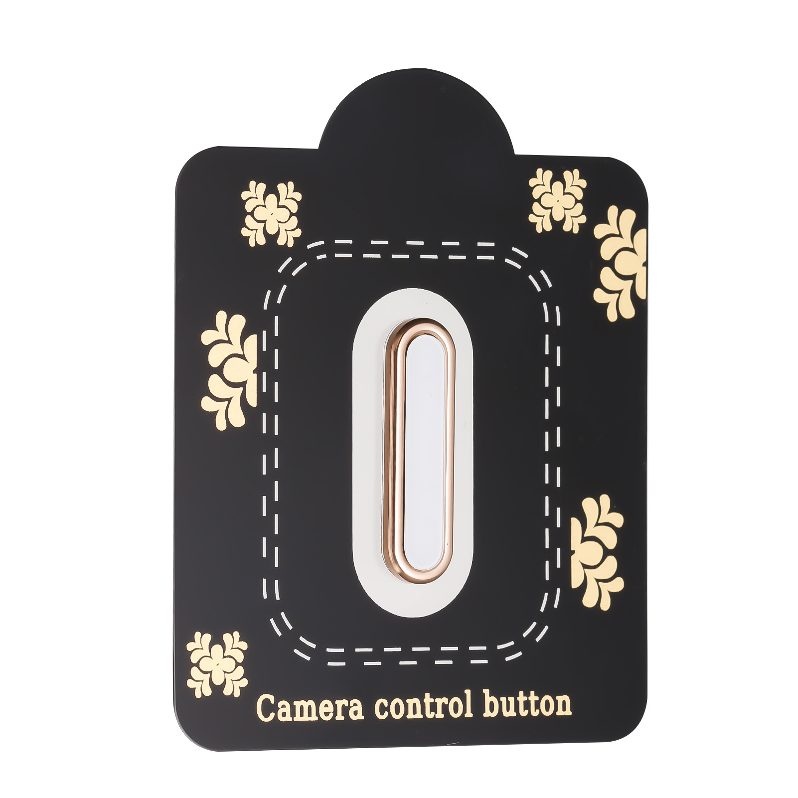 Camera Control Button For iPhone 16 / 16 Plus / 16 Pro / 16 Pro Max Sensitive Smart Control Capture Button Protector - White+Gold