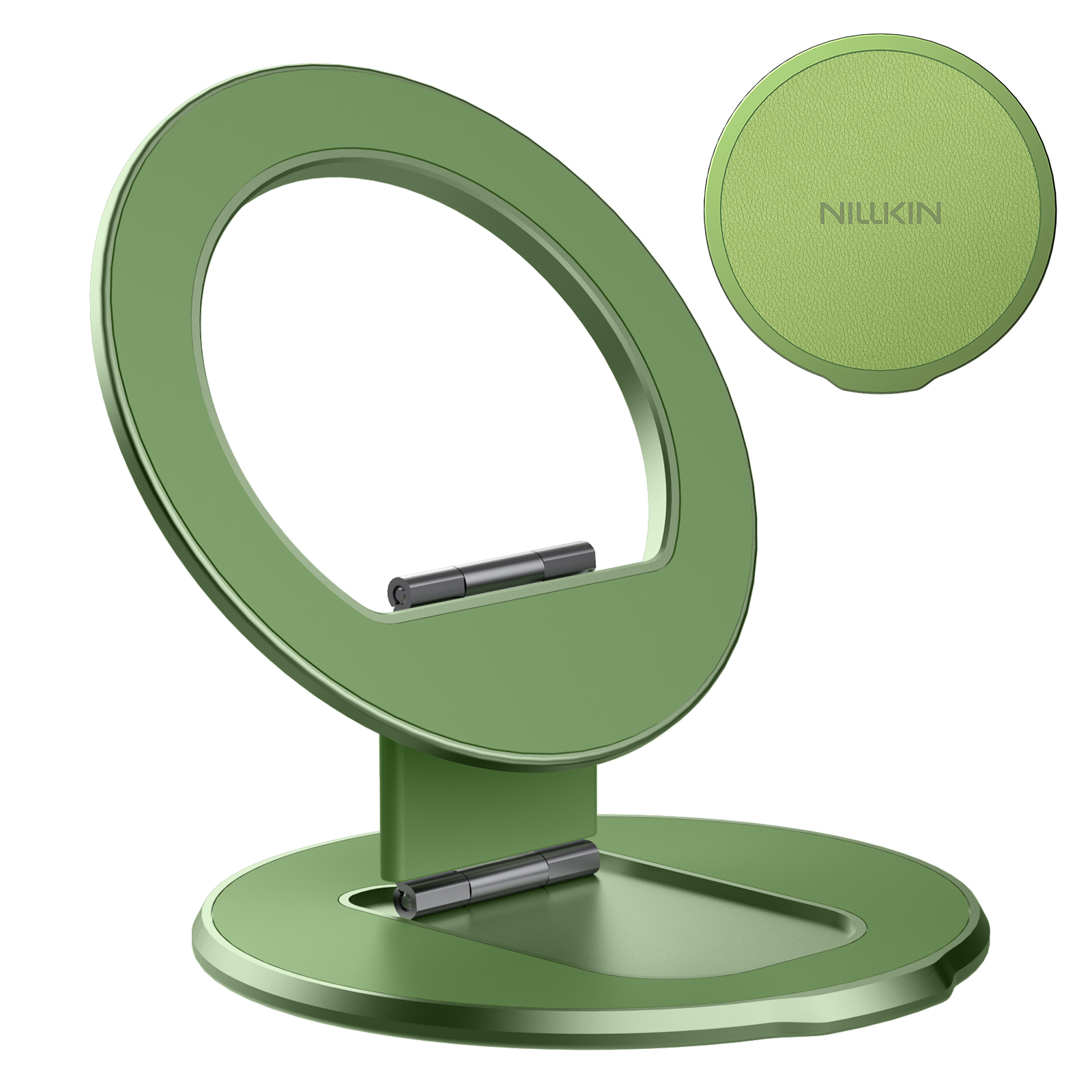 NILLKIN Dual Magnetic Ring Phone Stand Holder Flexible Rotation Adjustable Kickstand - Matcha Green