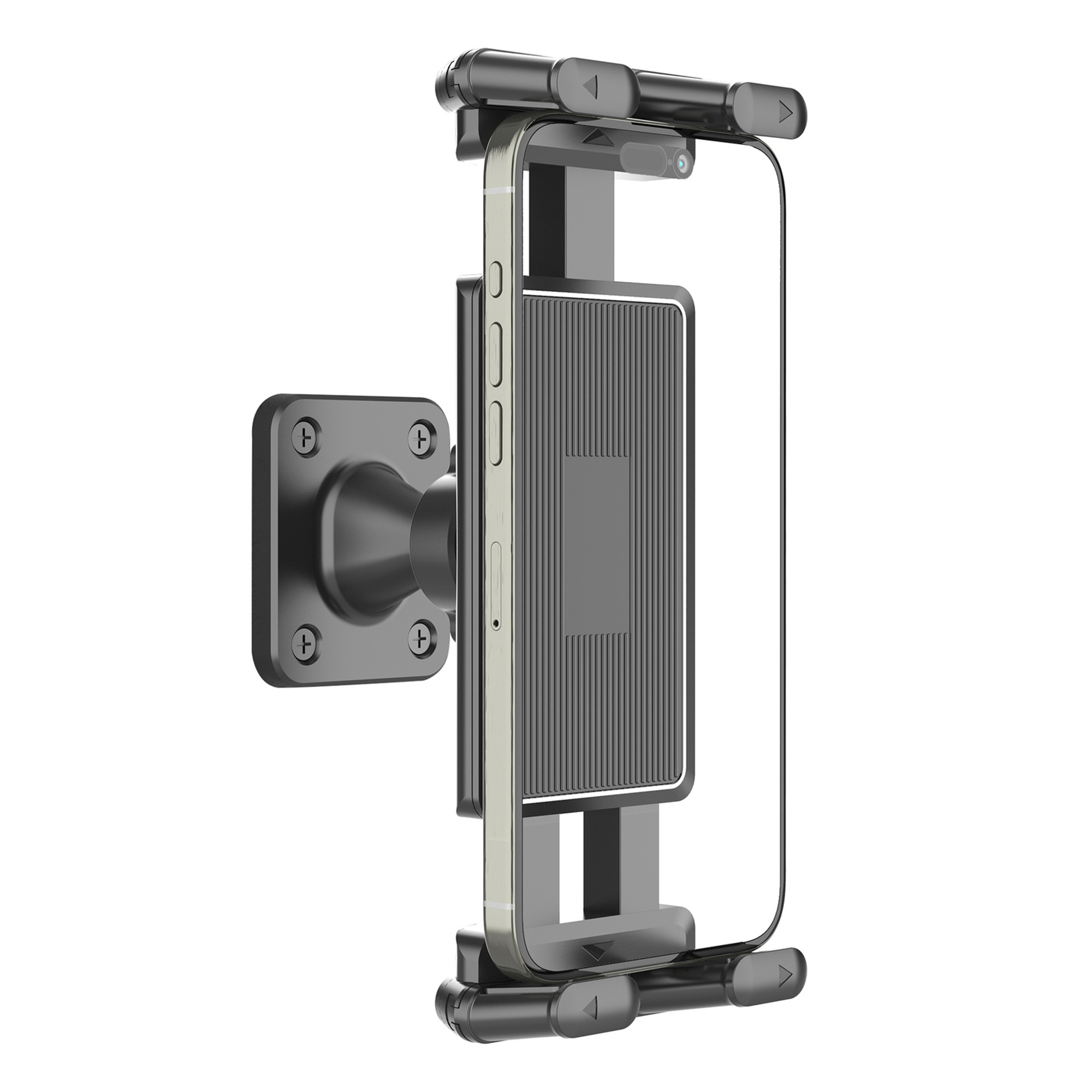 QB01 Universal Wall Mount Holder 4.7-15 Inch Phone Tablet 360 Degree Rotation Kitchen Bathroom Bracket