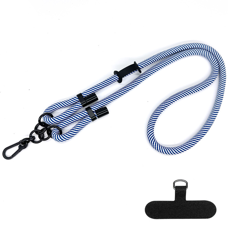 10mm Thick Polyester Rope Adjustable Neck   Shoulder Lanyard Anti-lost Phone Crossbody Carrying Strap - Style 67