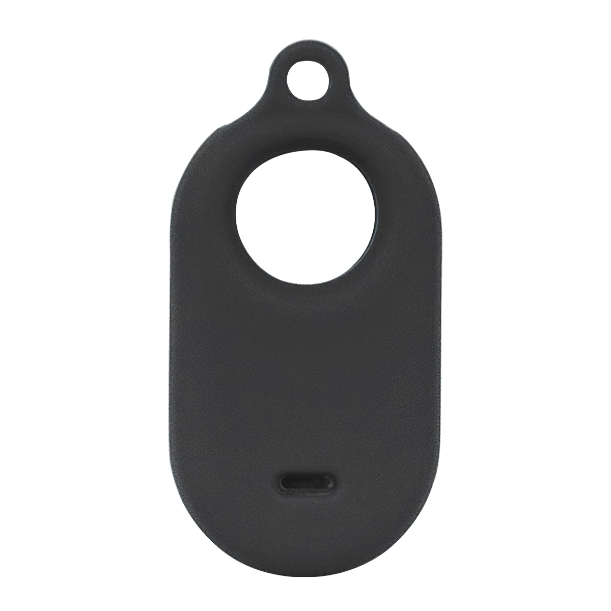 For Samsung Galaxy SmartTag 2 Protective Case Tracker Finder Silicone Cover Shell with Keychain - Black