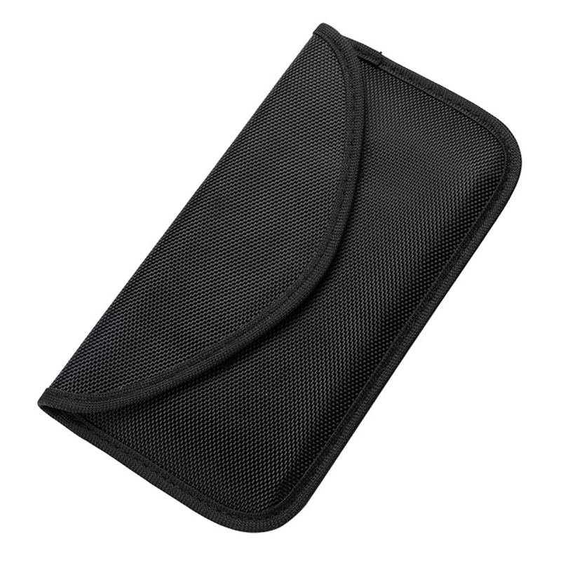 NJB-04 RFID Signal Blocking Bag for Cell Phone Shielding Pouch Case Anti-Tracking Dual Layer Radiation Protection Phone Bag - Black