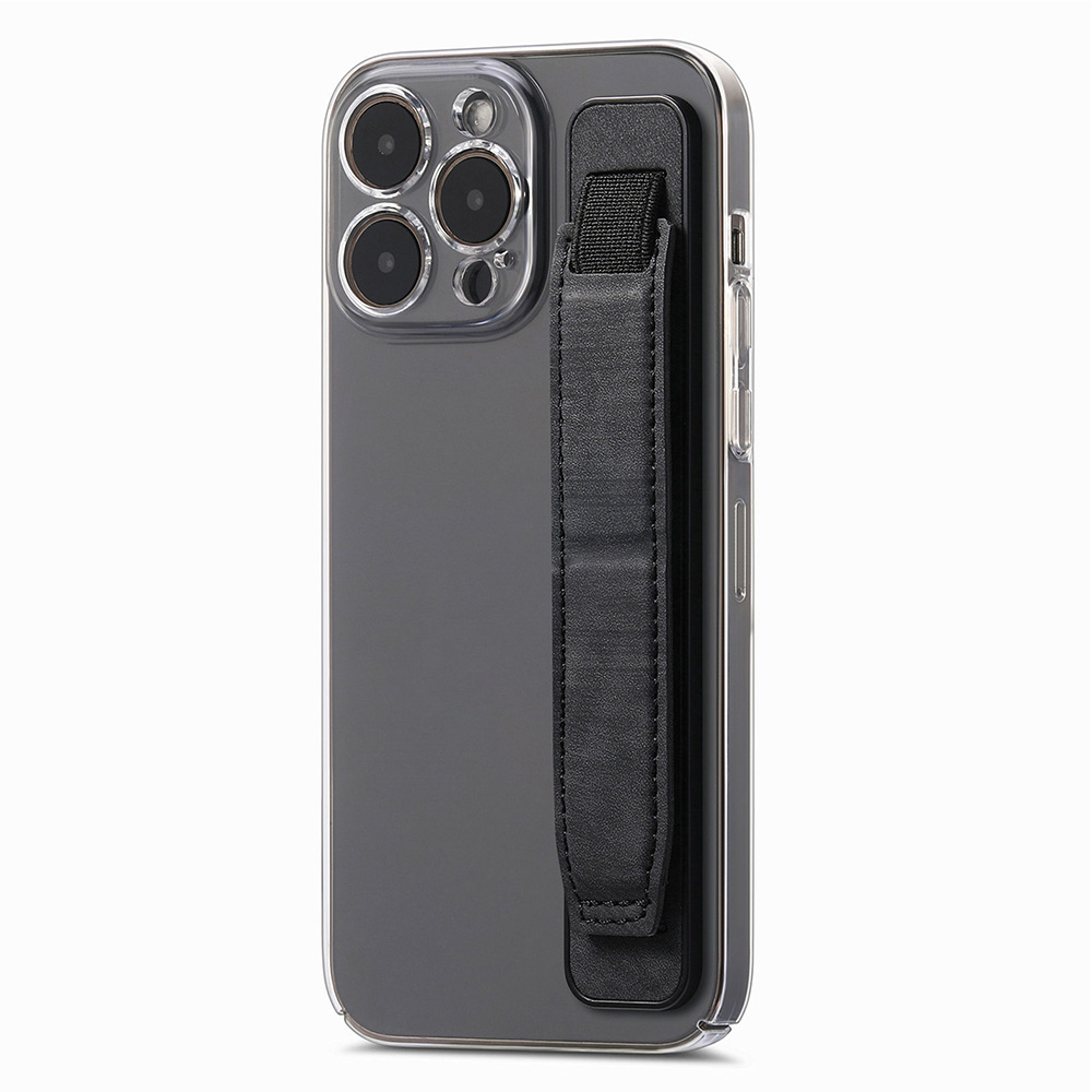 SP-03 Phone Finger Grip Holder with Kickstand Function Self-Adhesive Wristband - Black