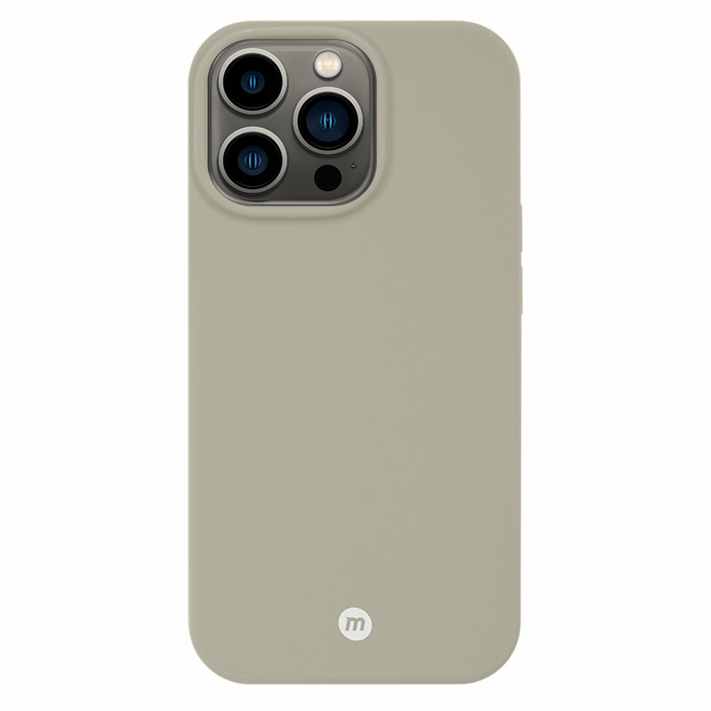 

MOMAX Quality Silicone Phone Case Compatible with Wireless Charging for iPhone 13 Pro Max 6.7 inch - Khaki, iPhone 13 Pro Max