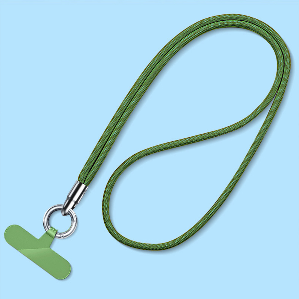 6mm Bullet-Shaped Phone Lanyard with Tether Tab, Detachable Ring Neck Straps for Phone Case - Matcha Green