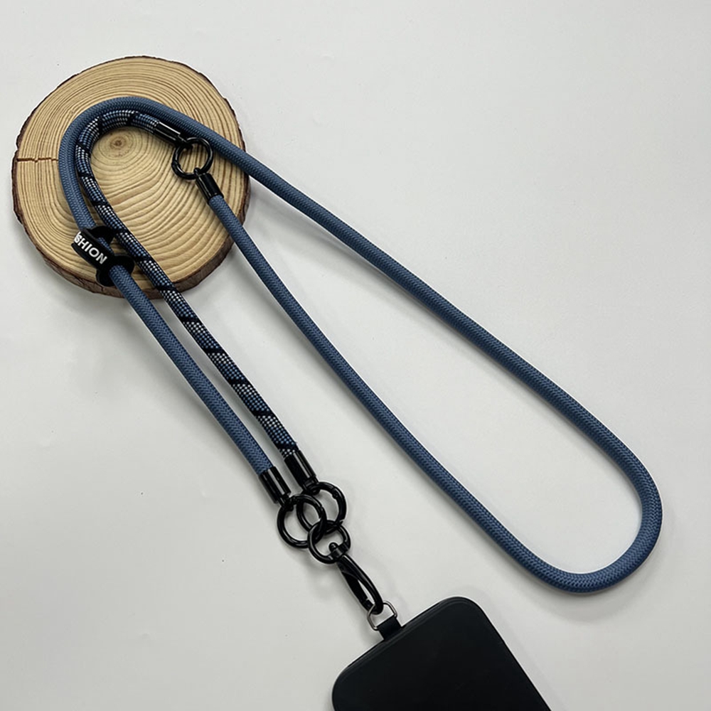 8mm Detachable Phone Strap Crossbody Neck Lanyard with Phone Tether Tabs for Outdoor - Dark Blue