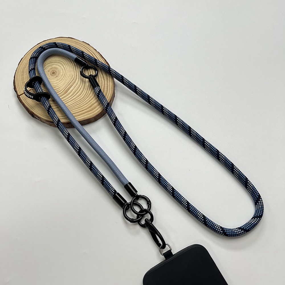 8mm Detachable Phone Strap Crossbody Neck Lanyard with Phone Tether Tabs for Outdoor - Graduated Blue