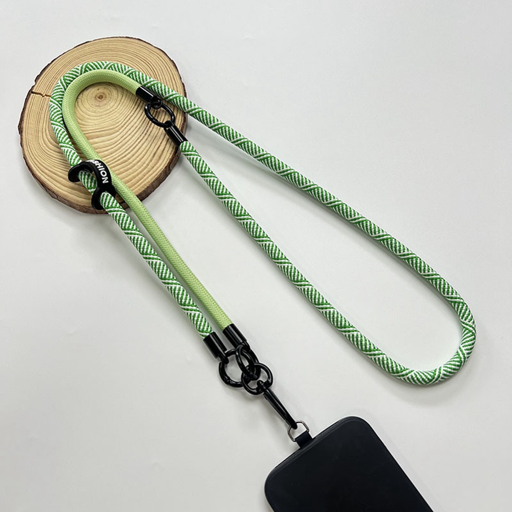 8mm Detachable Phone Strap Crossbody Neck Lanyard with Phone Tether Tabs for Outdoor - Green Y